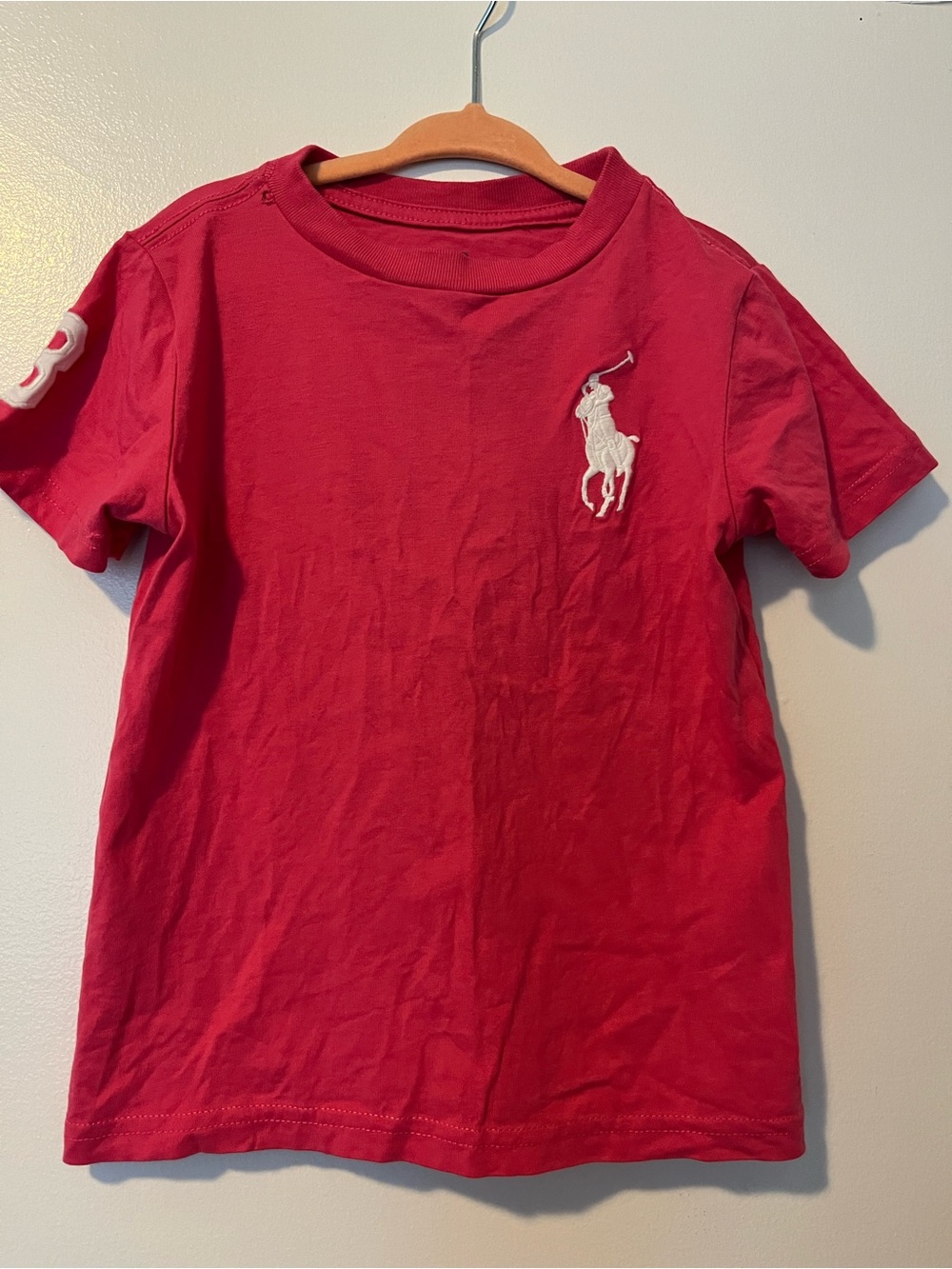 Boys Hot Pink Ralph Lauren Polo T-shirt